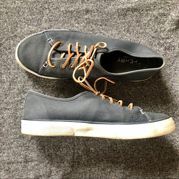 Sperry Shoes - Sperry Blue Laced Slip On Canvas Sneaker